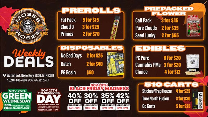 Moses Roses Waterford Weekly Deals You Can’t Miss at Moses! 🔥