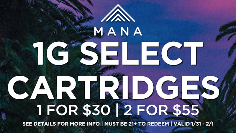 Mana Supply Co. Middle River Select Cartridges : 1 for $30, 2 for $55