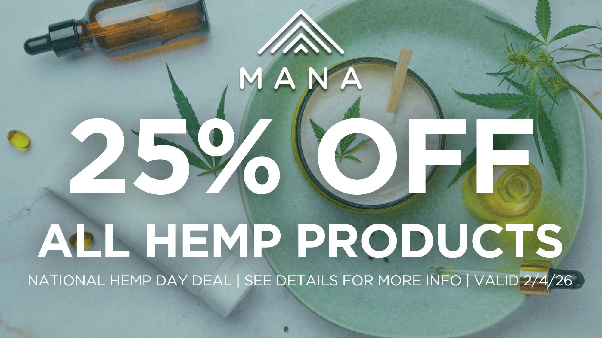 Mana Supply Co. Edgewater 25% off All Hemp Products