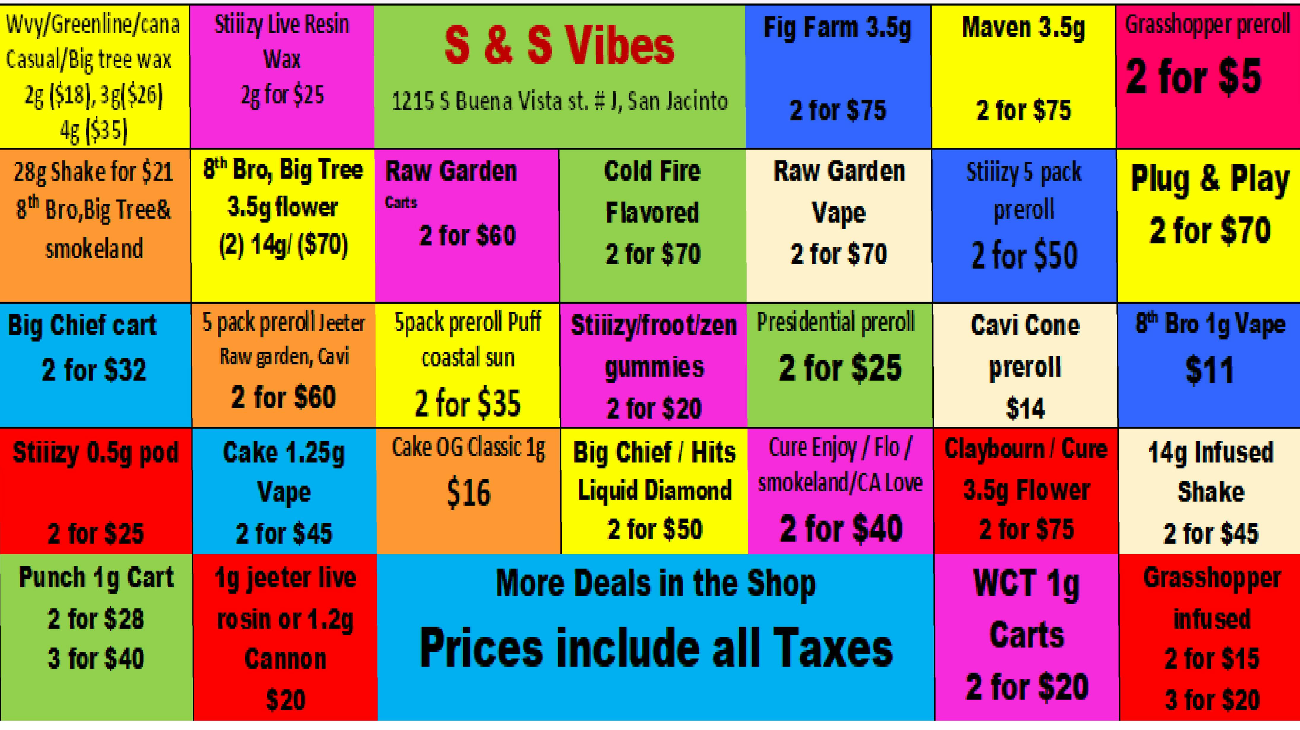 S & S Vibes Daily Deals for first time and return customers