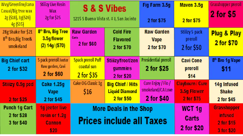 S & S Vibes Daily Deals for first time and return customers