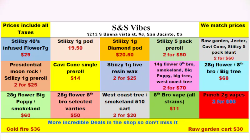 S & S Vibes summer deals for all