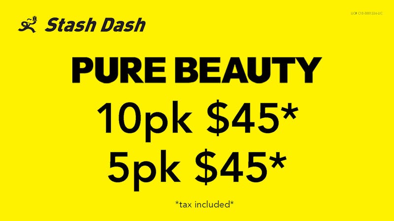 Stash Dash Pure Beauty | 10pk $45* / 5pk $45*.