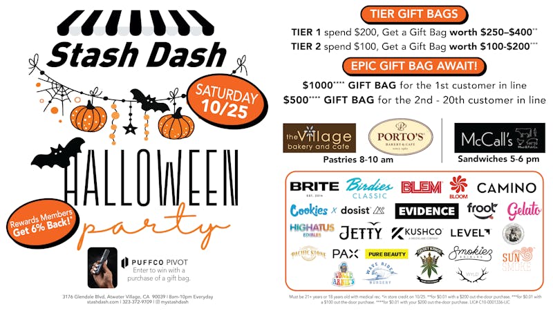 Stash Dash Stash Dash Halloween $1000 & $500 Gift Bags!