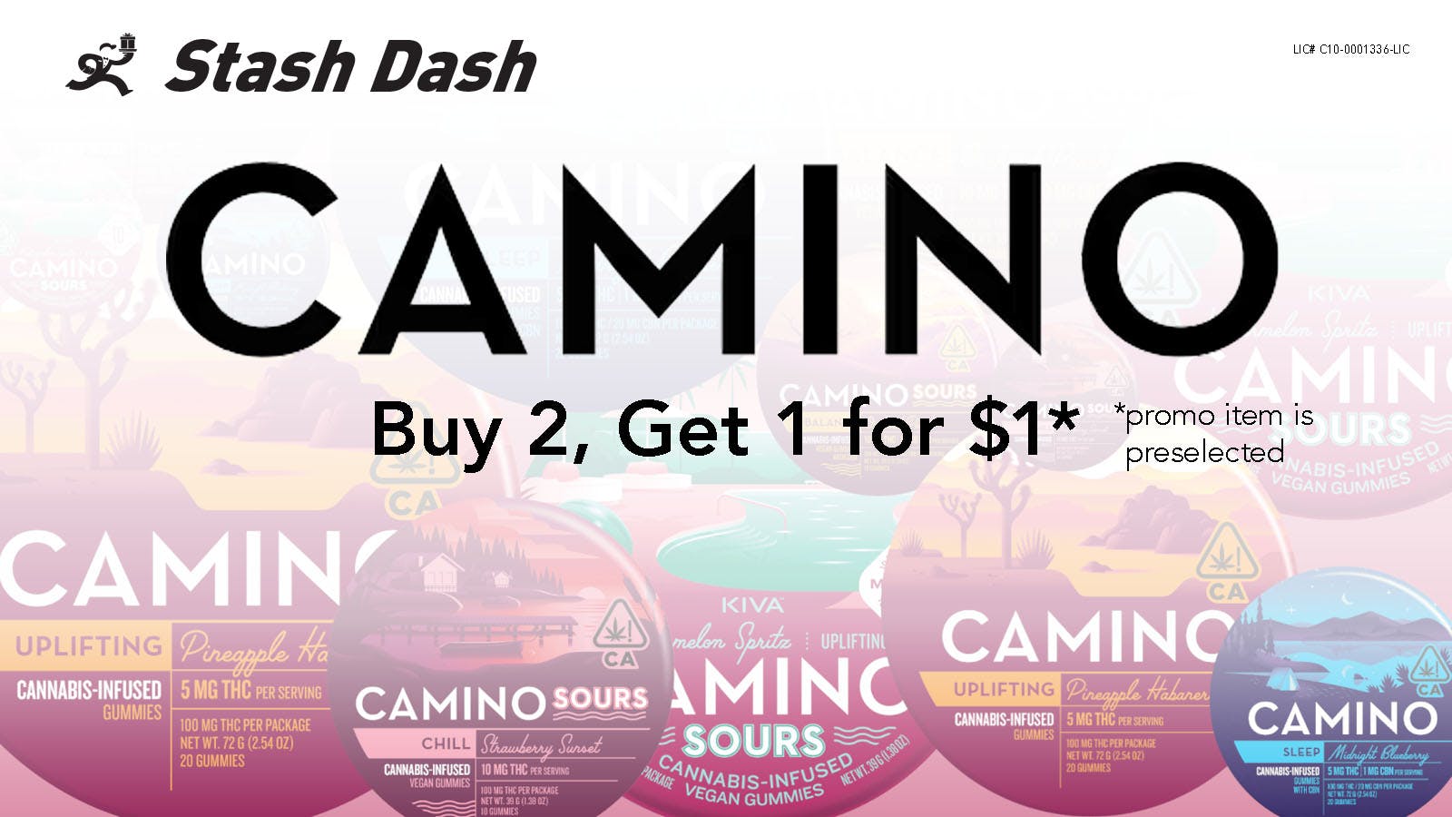 Stash Dash CAMINO Buy 2, Get 1 for $1*