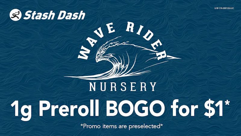Stash Dash Wave Rider 1g Preroll BOGO for $1*