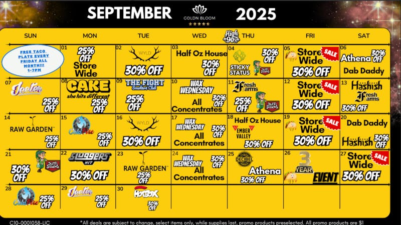 Goldn Bloom - Perris September Deals!!