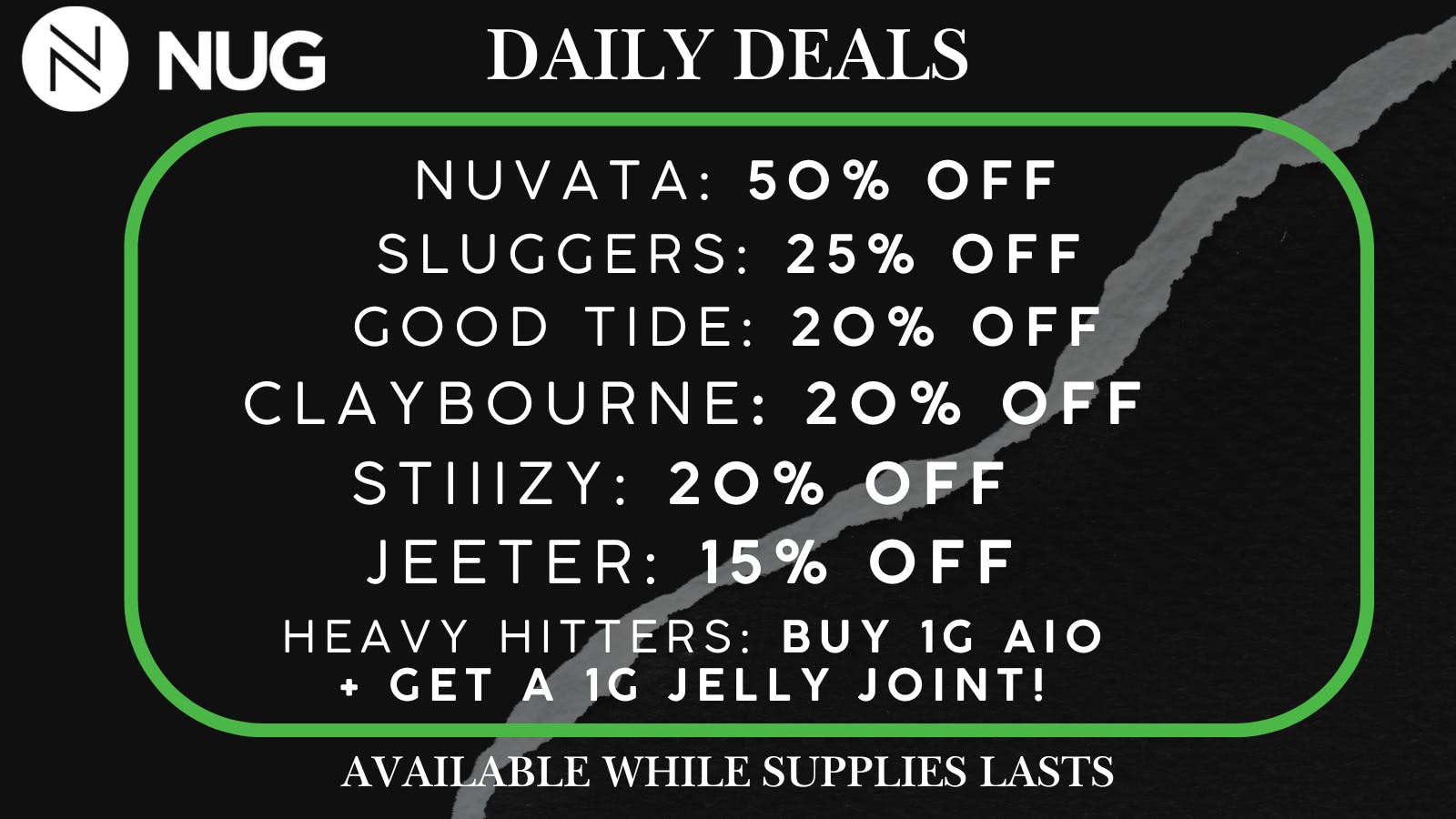 NUG Yonkers ⭐️ WEEKDAY DEALS ⭐️