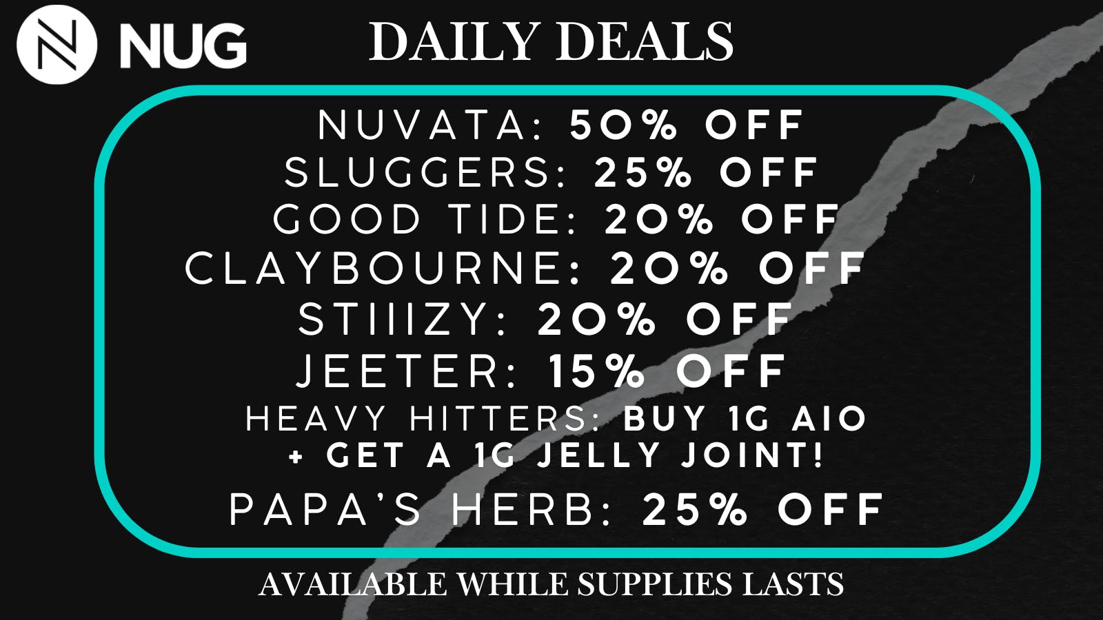 NUG Yonkers THURSDAY DEALS