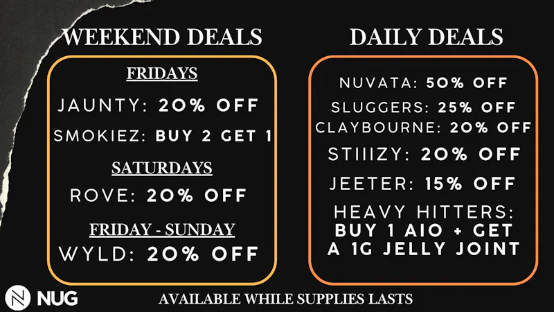 NUG Yonkers 💥 WEEKEND DEALS 💥