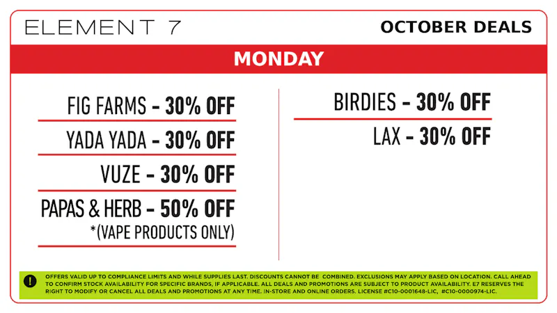 Element 7 - Monterey E7 x NUG 👻 Monday Deals!