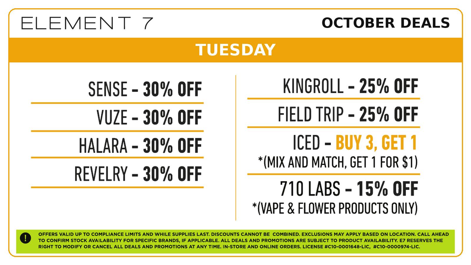 Element 7 - Monterey E7 x NUG 👻 Tuesday Deals!