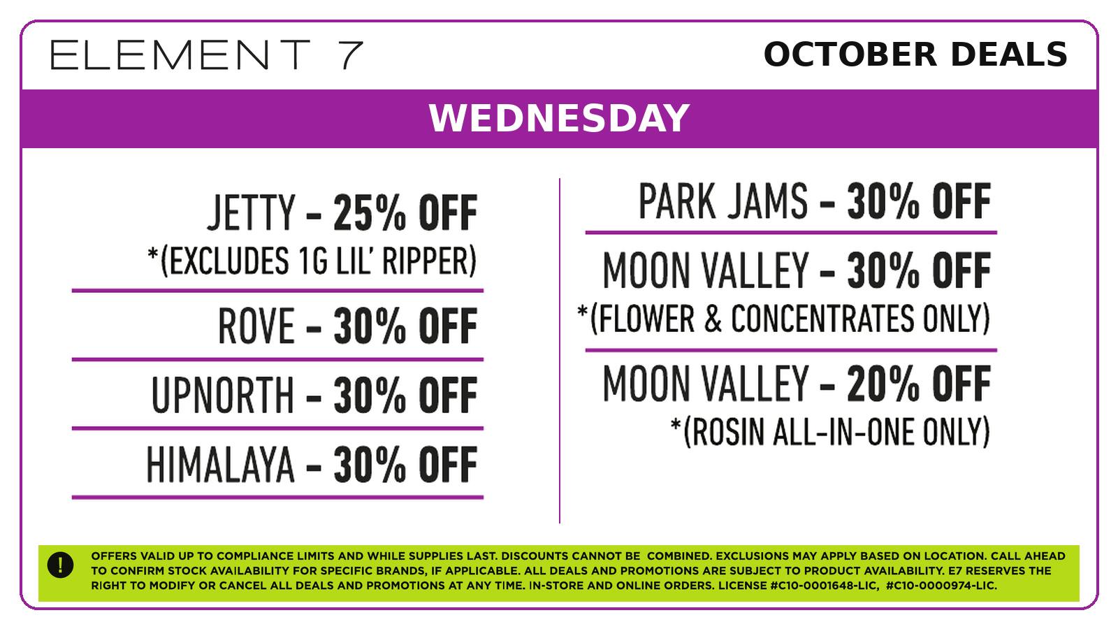 Element 7 - Monterey E7 x NUG 👻 Wednesday Deals!