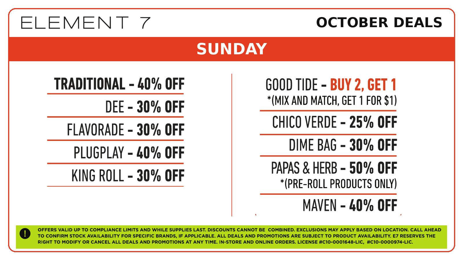 Element 7 - Monterey E7 x NUG 👻 Sunday Deals!