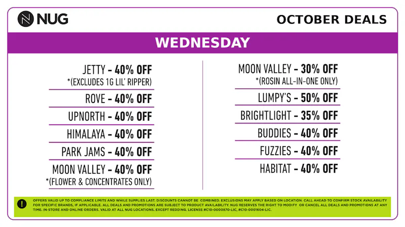 NUG - Santa Rosa NUG 💀 Wednesday Deals!!