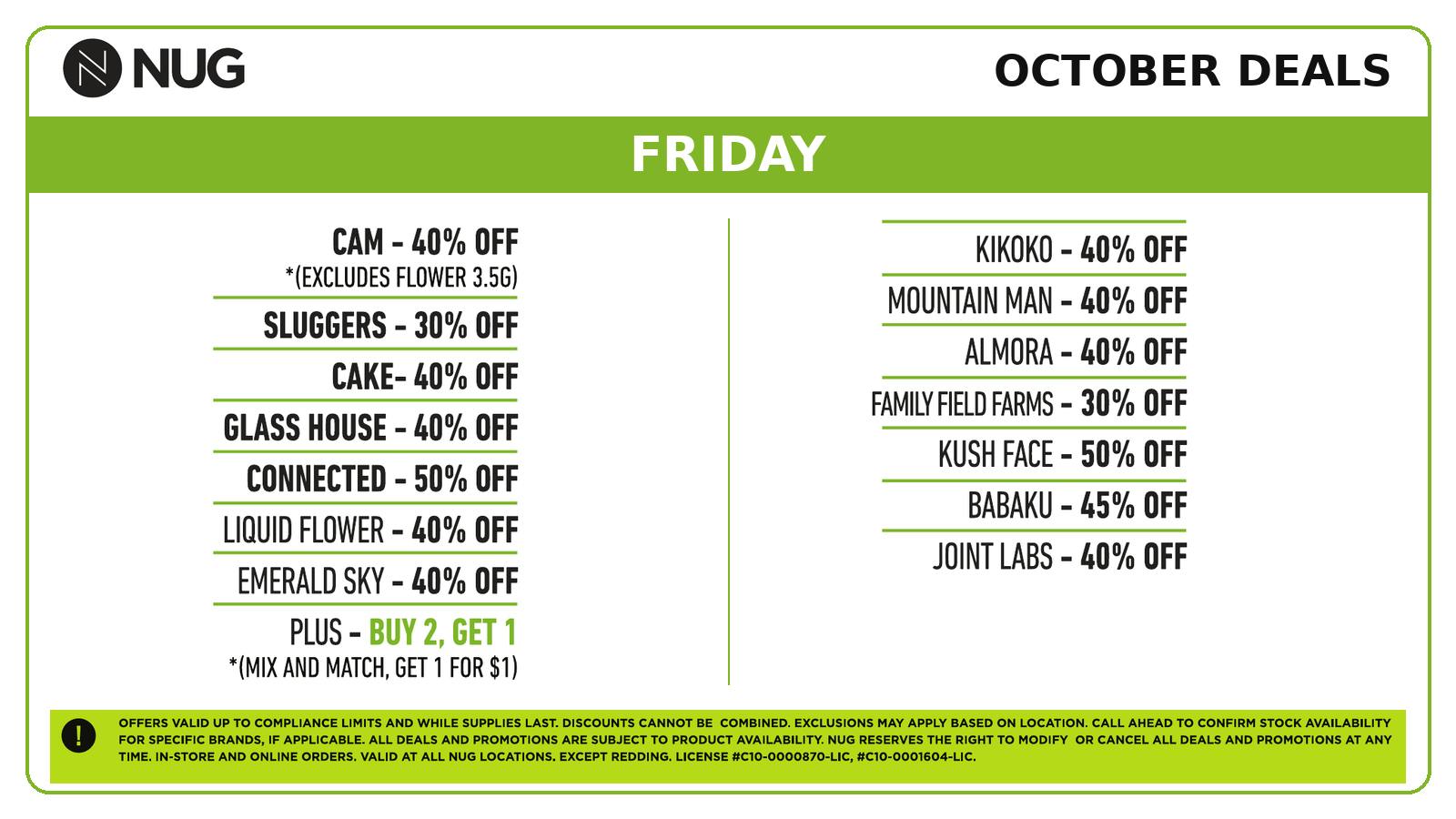 NUG - Santa Rosa NUG 💀 Friday Deals!!