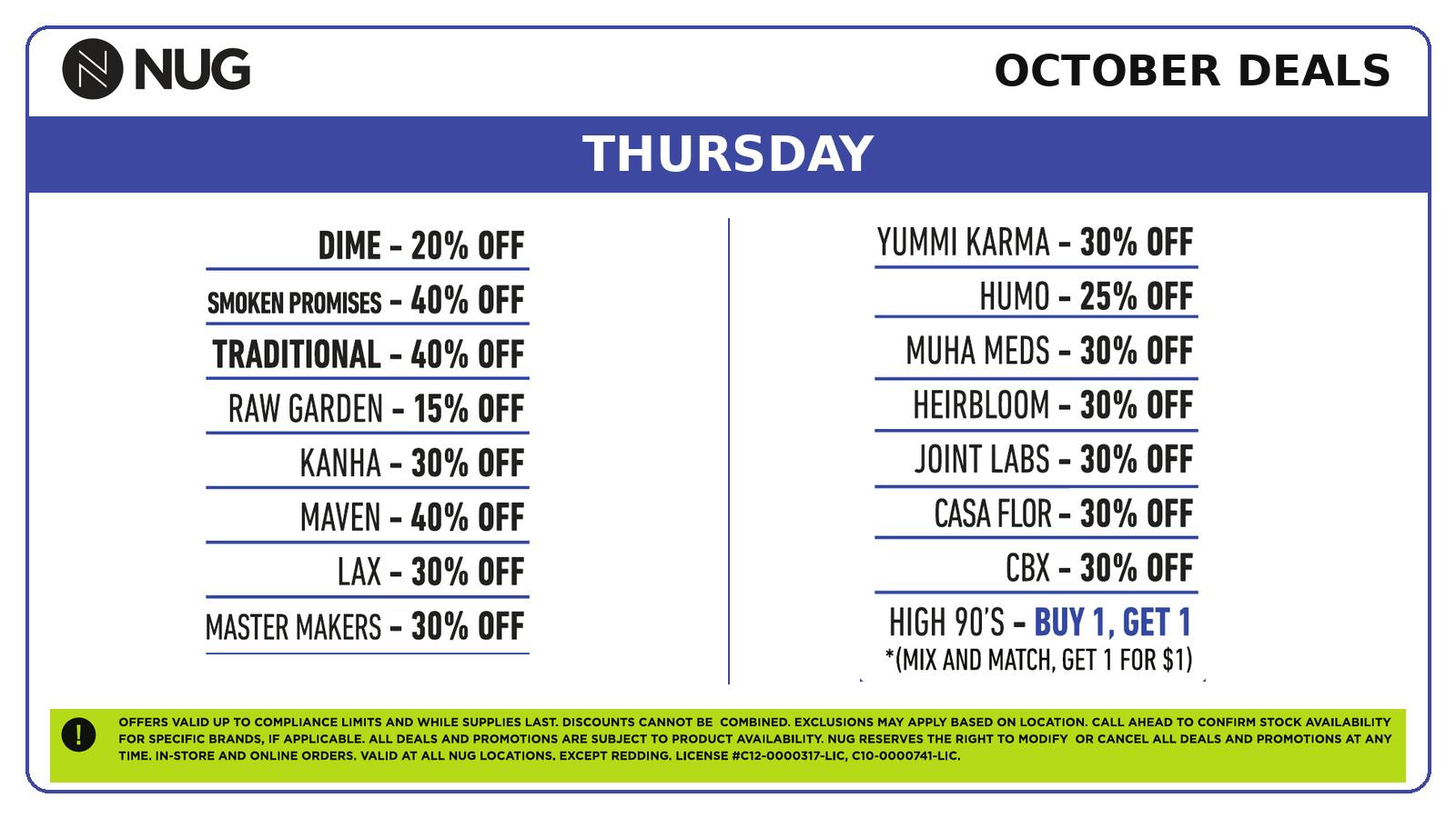 California Collective Care NUG 💀 Thursday Deals!
