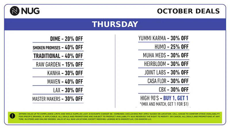 California Collective Care NUG 💀 Thursday Deals!