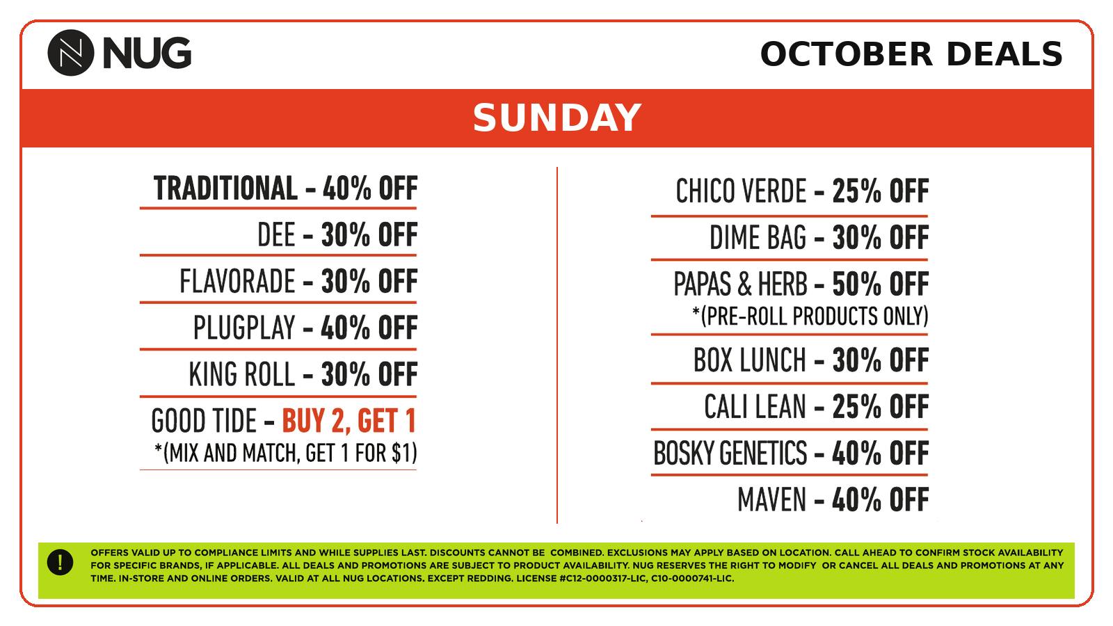 California Collective Care NUG 💀 Sunday Deals!