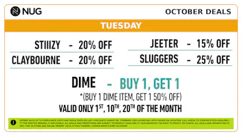 NUG Yonkers NUG 🕷️🕸️ Tuesday Deals!