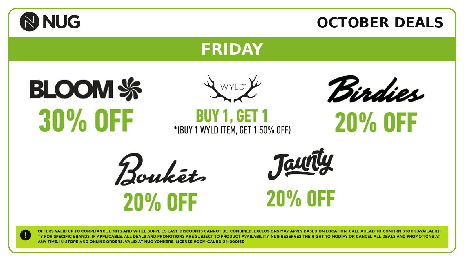 NUG Yonkers NUG 🕷️🕸️ Friday Deals!