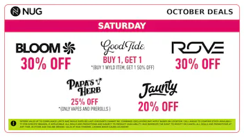 NUG Yonkers NUG 🕷️🕸️ Saturday Deals!