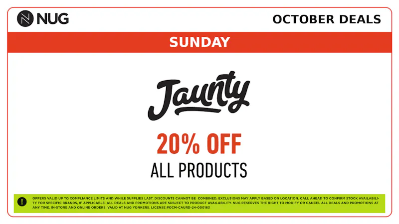 NUG Yonkers NUG 🕷️🕸️ Sunday Deals!