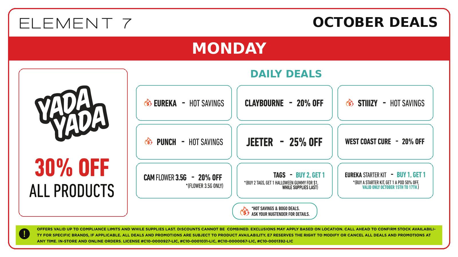 Element 7 Powered by NUG - San Francisco E7 x NUG 👻 Monday Deals!!