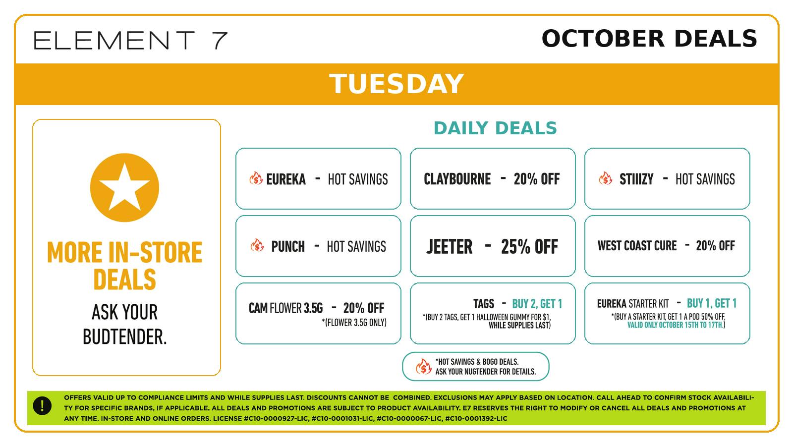 Element 7 Powered by NUG - Cathedral City E7 x NUG 👻 Tuesday Deals!!
