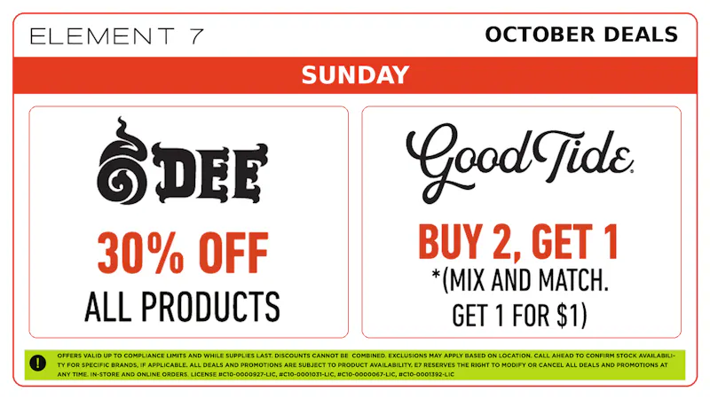 Element 7 Powered by NUG - San Francisco E7 x NUG 👻 Sunday Deals!!