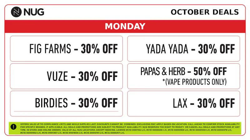 NUG El Cerrito NUG 🍁 Monday Deals!