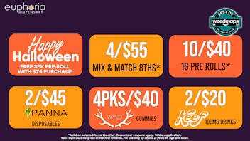 Euphoria Wellness - Marijuana Dispensary Happy Halloween! 4pks/$40 Wyld Gummies