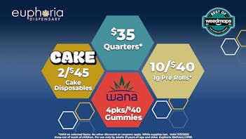 Euphoria Wellness - Marijuana Dispensary 7g Only $35 | 10/$40 Selected 1g Pre-Rolls