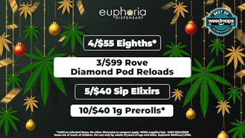 Euphoria Wellness - Marijuana Dispensary 4/$55 8ths | 3/$99 Rove Diamond Pod Reloads