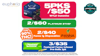 Euphoria Wellness - Marijuana Dispensary 2/$60 Platinum 8ths | 5pks/$50 Wyld Gummies