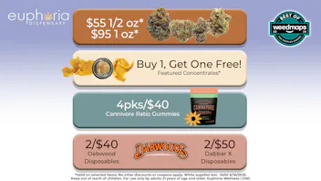 Euphoria Wellness - Marijuana Dispensary $55 1/2oz - $95 1oz | B1G1 Selected Concentrates
