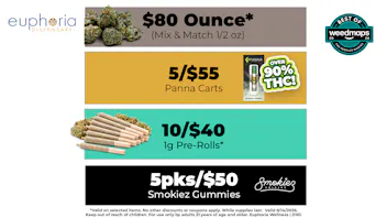 Euphoria Wellness - Marijuana Dispensary $80 1oz | 5/$55 Panna Cartridges