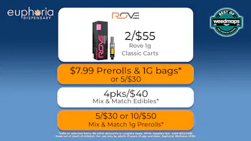 Euphoria Wellness - Marijuana Dispensary 2/$55 Rove 1g Classic Carts