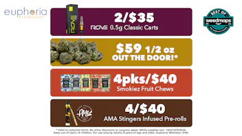 Euphoria Wellness - Marijuana Dispensary $59 1/2 Out the Door | 2/$35 Rove .5g Classics