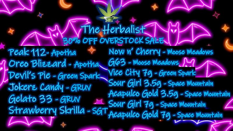 The Herbalist 30% Off Overstock Sale
