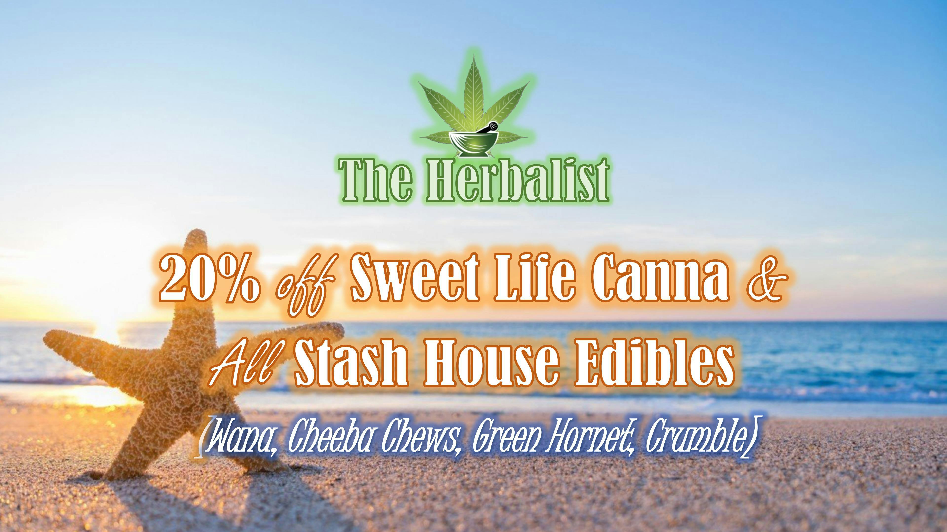 The Herbalist 20% off SLCanna & Stash House Edibles