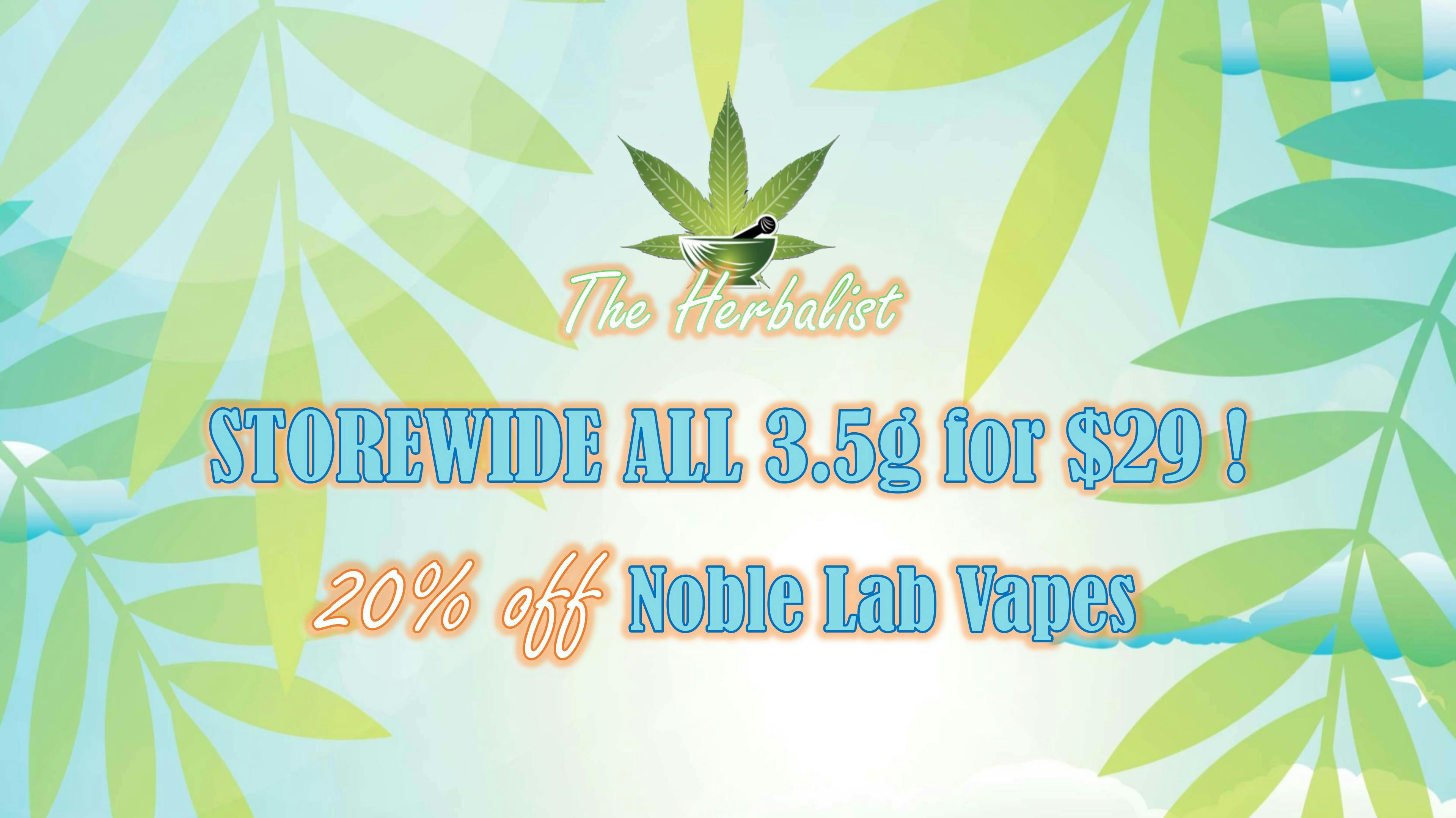The Herbalist All 3.5g's for $29