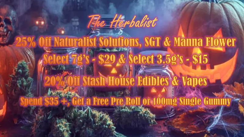 The Herbalist 25% Off Naturalist Solutions, SGT and Manna Flower