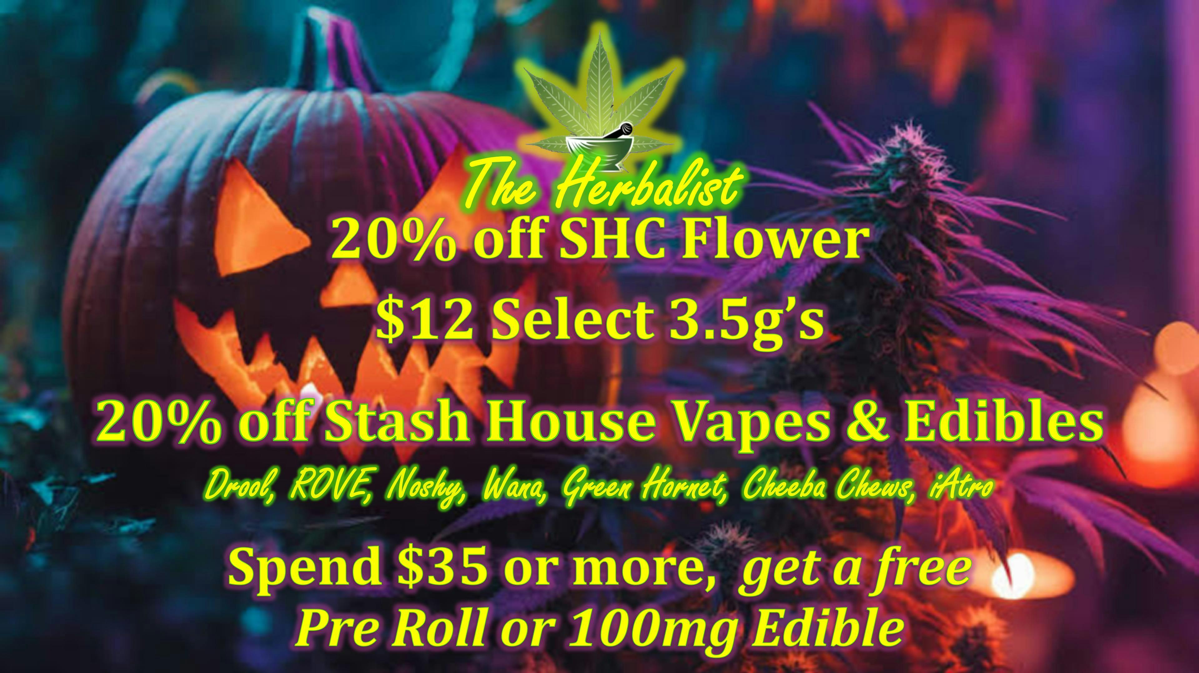 The Herbalist 20% off SHC Bud & StashHouse