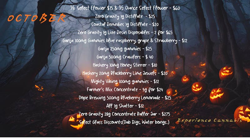 Experience Cannabis October Monthly Deals