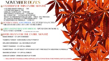Experience Cannabis November DEALS!!