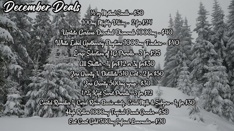 Experience Cannabis December Monthly Deals