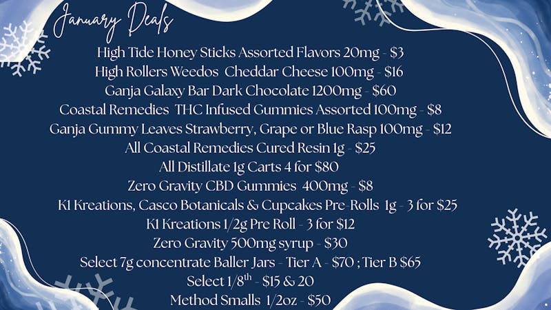 Experience Cannabis January Deals !!!