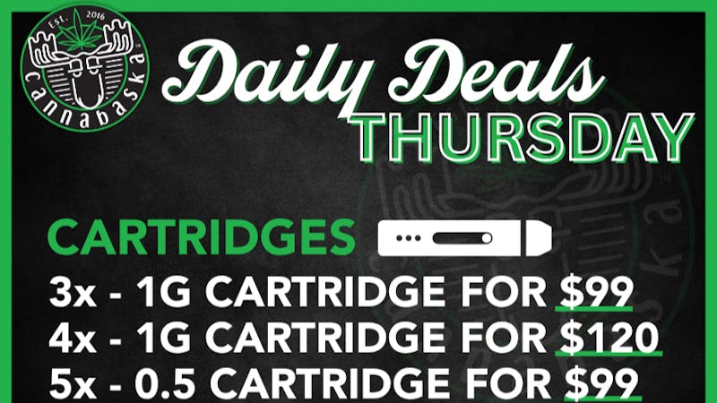 Cannabaska Thursday Cart Deals
