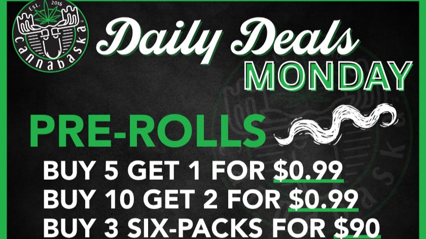 Cannabaska Monday Pre Roll Deals